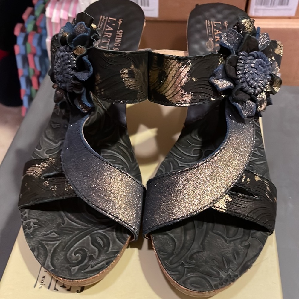 Black multi L’Artiste Myah Slides